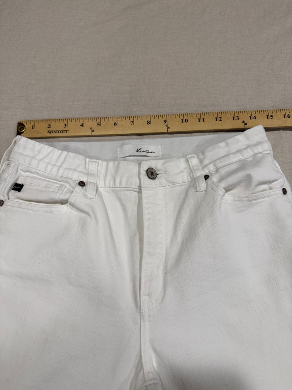 KanCan Women’s Slim Straight White Jeans size 11 - Picture 5 of 11